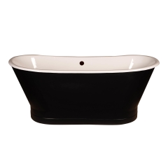 Custom Double Slipper Cast Iron Skirted Tub - Matte Black