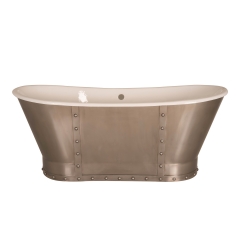 Custom Double Slipper Cast Iron Skirted Tub