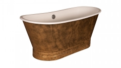 Custom Double Slipper Cast Iron Skirted Tub - Leopard