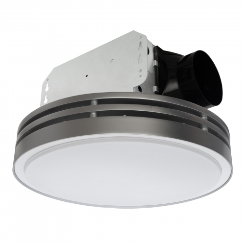 Bathroom Fan Light Combo, 15W Dimmable 3CCT LED Light with 5W 2-Color Night Light Ventilation Fan, Round, White