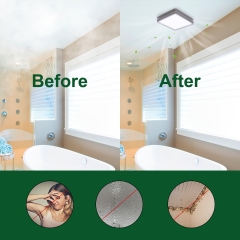 Bathroom Exhaust Fan with Light & 3.5W Nightlight, 80CFM 2.0 Sones Exhaust Fan for Bathroom Ceiling, Square, Silver