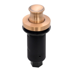 Akicon Copper Garbage Disposal Air Switch Kit with Sink Top Waste Disposal On/Off Push Button with Brass Cover and Plastic