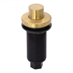 Akicon Brushed Copper Garbage Disposal Air Switch Kit with Sink Top Waste Disposal On/Off Push Button with Brass Cover and Plastic