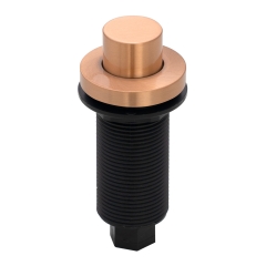 Akicon Copper Garbage Disposal Air Switch Kit with Sink Top Waste Disposal On/Off Push Button with Brass Cover and Plastic