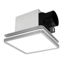 Bathroom Exhaust Fan with Light & 3.5W Nightlight, 80CFM 2.0 Sones Exhaust Fan for Bathroom Ceiling, Square, Silver