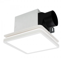 Bathroom Exhaust Fan with Light & 3.5W Nightlight, 80CFM 2.0 Sones Exhaust Fan for Bathroom Ceiling, Square, White