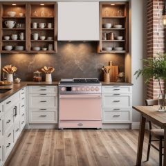 Akicon 36" Freestanding Gas Range with 6 Sealed Burners Cooktop, Rapid Convection Oven, Large Capacity with Heavy-Duty Cast Iron Grate Cooking Stove A