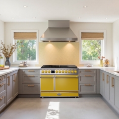 Akicon 48" Freestanding Gas Range with 8 Sealed Burners Cooktop,Rapid Convection Oven,Dual Zone Capacity with Heavy-Duty Cast Iron Grate Cooking Stove