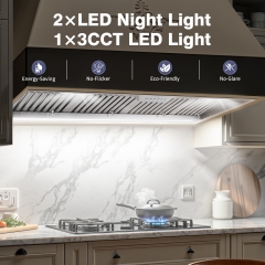 Akicon 48 Inch Range Hood Insert, 1200 CFM Ultra-Quiet Stainless Steel Ducted Vent Hood Insert with Dimmable LED Lights and Dishwasher Safe Filters