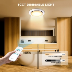 Akicon Bathroom Exhaust Fan with Humidity Sensor, 110 CFM 1.5 Sones Vent Fan with RGB Light, 3CCT Dimmable LED Light & Nightlight for Shower Room