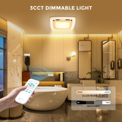 Akicon Bathroom Exhaust Fan with RGB Light, 110 CFM 1.5 Sones Bathroom Vent Fan with Humidity Sensor & Dimmable 3CCT LED Light 3000K/4000K/5000K