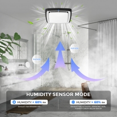 Akicon Bathroom Exhaust Fan with RGB Light, 110 CFM 1.5 Sones Bathroom Vent Fan with Humidity Sensor & Dimmable 3CCT LED Light 3000K/4000K/5000K