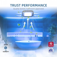 Akicon Bathroom Exhaust Fan with RGB LED Light, 110 CFM 1.5 Sone Ultra Quiet Bathroom Vent Fan for Ceiling, 3CCT Dimmable Light & Nightlight