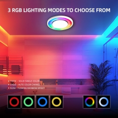 Akicon Bathroom Exhaust Fan with RGB LED Mode, 110 CFM 1.5 Sone Ultra Quiet Bathroom Vent Fan with 3CCT Light & Nightlight, Ceiling Mount