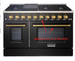 Akicon™ This Link for gas range accessories (48" gold knobs and handles) cost and shipping fee