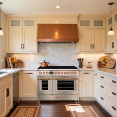 Akicon 48" Freestanding Gas Range with 8 Sealed Burners Cooktop,Rapid Convection Oven,Dual Zone Capacity with Heavy-Duty Cast Iron Grate Cooking Stove