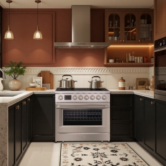 Akicon 36"Freestanding Gas Range with 6 Sealed Burners Cooktop, Natural Gas/LP Convertible