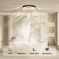 Akicon Bathroom Exhaust Fan with LED Light, 110 CFM 1.5 Sones Ceiling Mount Shower Vent Fan, Bathroom Fan Ventilation with Adjustable Light & Nightlig