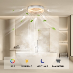 Akicon Bathroom Exhaust Fan with LED Light, 110 CFM 1.5 Sones Ceiling Mount Shower Vent Fan, Bathroom Fan Ventilation with Adjustable Light & Nightlig