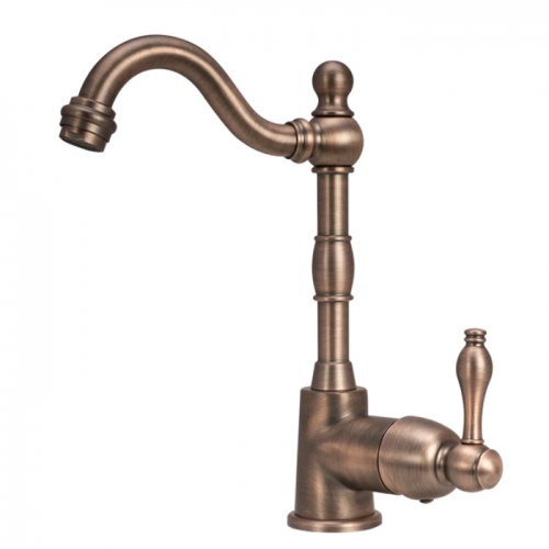 Akicon™  One-Handle Widespread Kitchen Bar Sink Faucet, Solid Brass Prep Sink Faucet - Antique Bronze