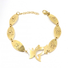 Stainless steel butterfly bracelet