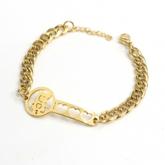 Women's stainless steel chain bracelet