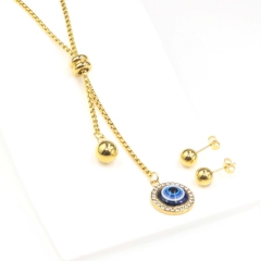 Stainless steel jewelry set, necklace and earrings wholesale