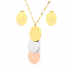 Stainless steel jewelry set, necklace and earrings wholesale