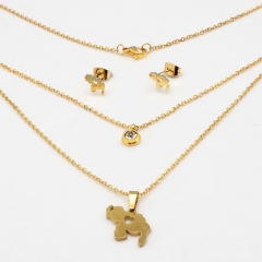 Stainless steel jewelry set, necklace and earrings wholesale