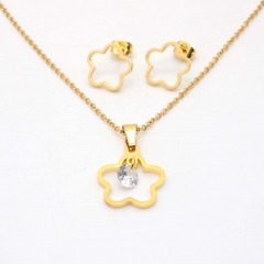Stainless steel jewelry set, necklace and earrings wholesale