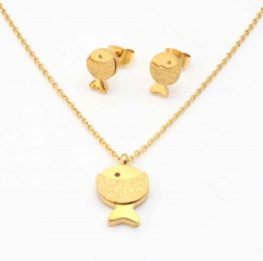 Stainless steel jewelry set, necklace and earrings wholesale