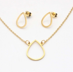 Stainless steel jewelry set, necklace and earrings wholesale