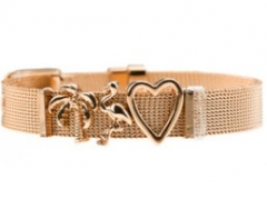 Stainless steel mesh bracelet + Alloy accessories Keeper woman bracelet
