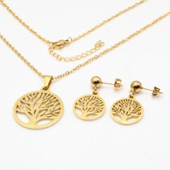 Stainless steel jewelry set, necklace and earrings wholesale