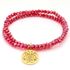Stainless steel women's jewelry beaded bracelet wholesale