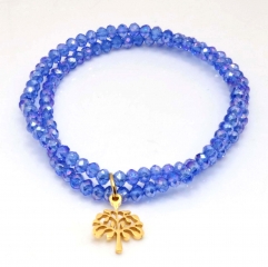 Stainless steel women's jewelry beaded bracelet wholesale