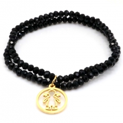 Stainless steel women's jewelry beaded bracelet wholesale