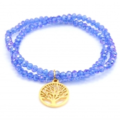 Stainless steel women's jewelry beaded bracelet wholesale