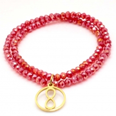 Stainless steel women's jewelry beaded bracelet wholesale