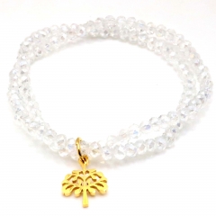 Stainless steel women's jewelry beaded bracelet wholesale