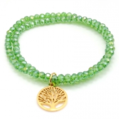 Stainless steel women's jewelry beaded bracelet wholesale