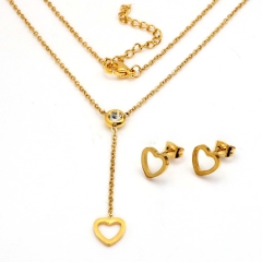 Stainless steel jewelry set Necklace and earrings Wholesale