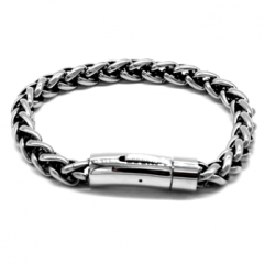 European and American men's retro magnet buckle stainless steel bracelet