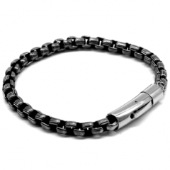 European and American men's retro magnet buckle stainless steel bracelet