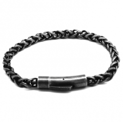 European and American men's retro magnet buckle stainless steel bracelet