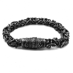 European and American men's retro magnet buckle stainless steel bracelet