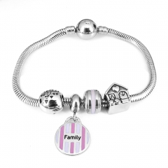 Stainless steel jewelry Pandor a Charms Bracelet wholesale