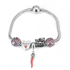 Stainless steel jewelry Pandor a Charms Bracelet wholesale