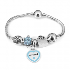 Stainless steel jewelry Pandor a Charms Bracelet wholesale