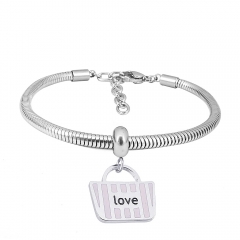 Stainless steel jewelry Pandor a Charms Bracelet wholesale